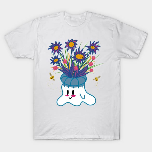 Little Ghost Garden T-Shirt by nathalieaynie